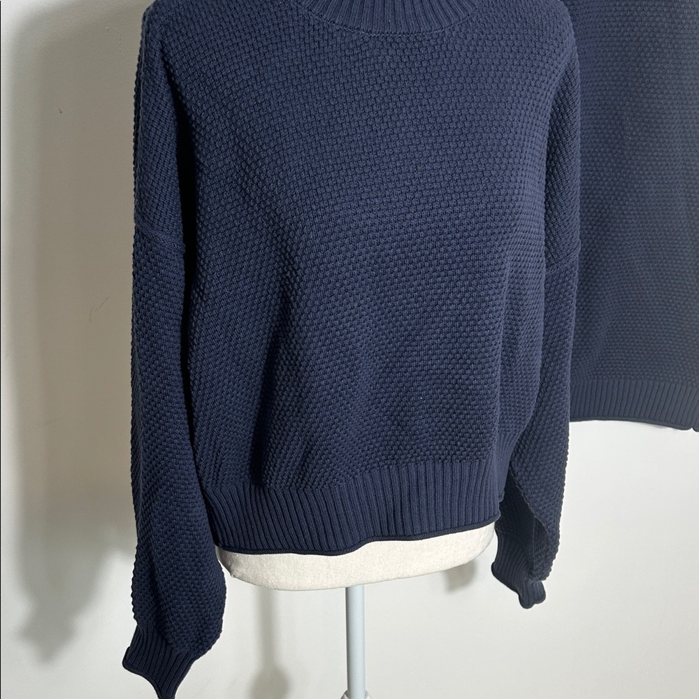 Free People Navy Knit Sweater and Skirt Set Large - Picture 3 of 7